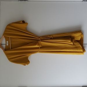 Aritzia Yellow Gold Wrap Dress XS